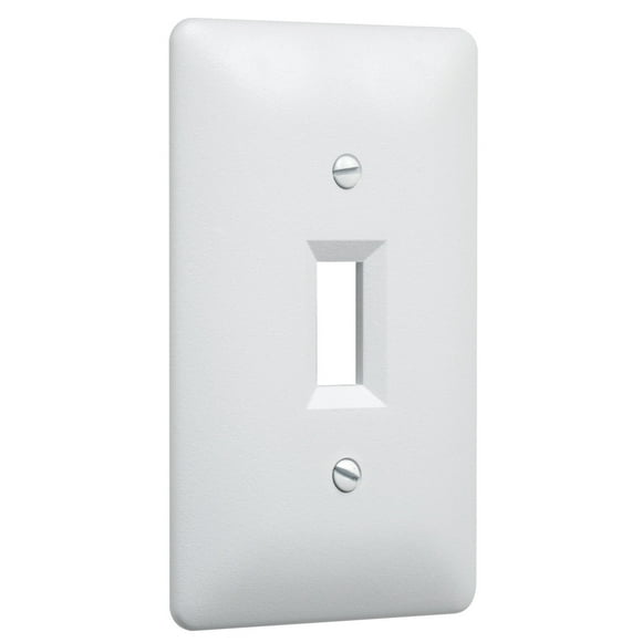 White TayMac LV110WH One-Hole Rectangular Metal Lampholder Cover White TayMac LV110WH One-Hole Rectangular Metal Lampholder Cover